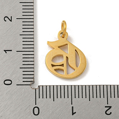 Ion Plating(IP) 304 Stainless Steel Charms STAS-I010-01G-G-1