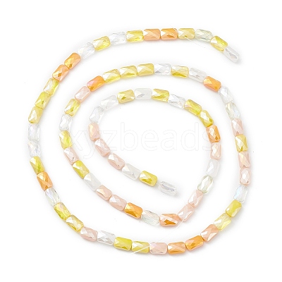 Gradient Color Electroplate Glass Bead Strands GLAA-E042-01C-1