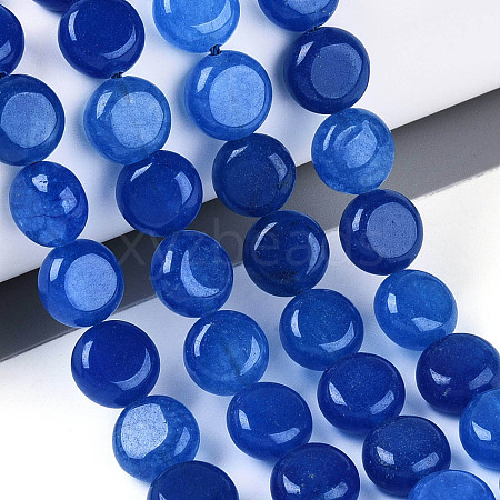 Dyed Natural White Jade Beads Strands G-T143-16I-1