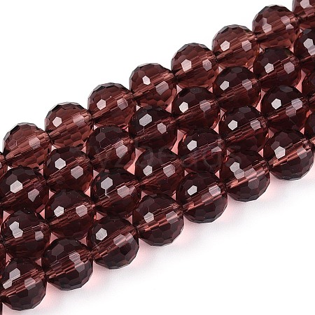 Transparent Glass Bead Strands GLAA-R095-8mm-36-1