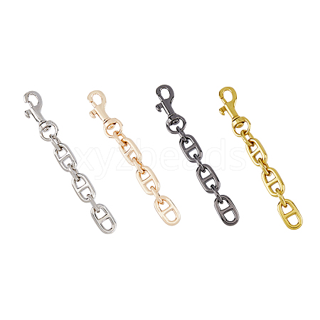 SUPERFINDINGS 4Pcs 4 Colors Alloy Mariner Link Chain Bag Strap Extenders FIND-FH0006-14-1