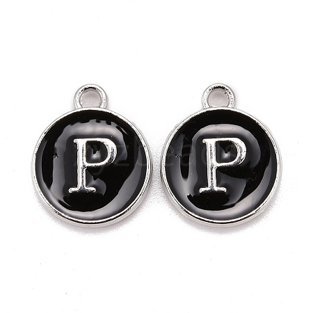 Platinum Plated Alloy Charms LS-ENAM-S118-02P-P-1
