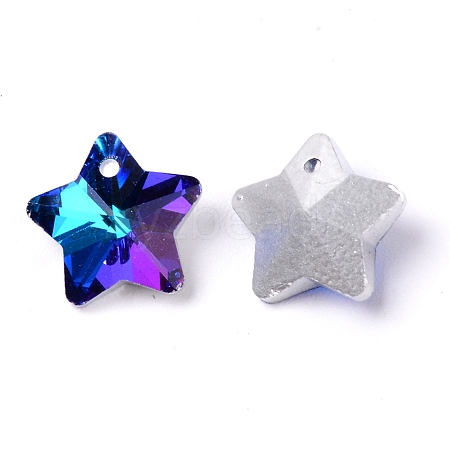 Glass Charms Pendants GLAA-WH0025-53A-1