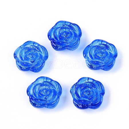 Baking Paint Transparent Glass Beads DGLA-N018-01B-1