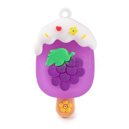 Ice Cream with Fruit PVC Plastic Pendants KY-S172-11C-1