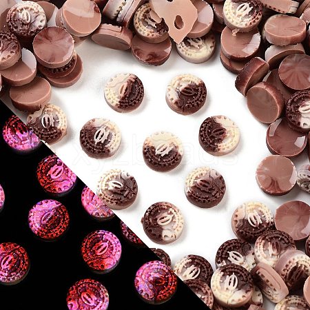 Luminous Resin Imitation Chocolate Decoden Cabochons RESI-K036-28E-01-1