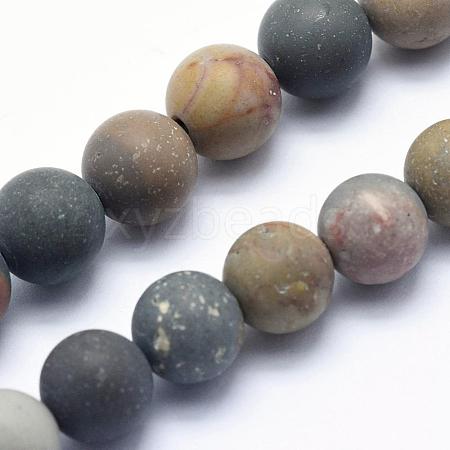 Natural Ocean Agate/Ocean Jasper Beads Strands G-G716-02-4mm-1