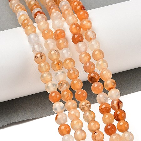 Natural Red Agate Beads Strands G-A248-A06-01-1