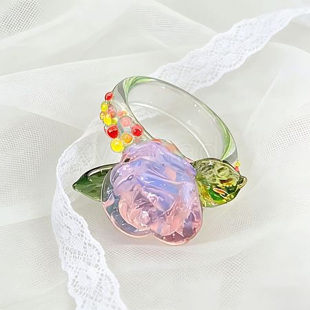 Handmade Lampwork Finger Rings WG782F0-02-1