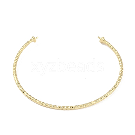 Brass Textured Open Cuff Bangle Making KK-U020-21B-G-1