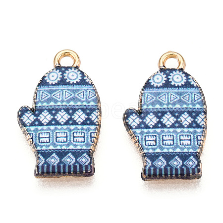 Winter Theme Alloy Printed Pendants PALLOY-D581-01D-1