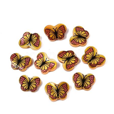 Printed Natural Freshwater Shell Beads SHEL-Q029-11A-1