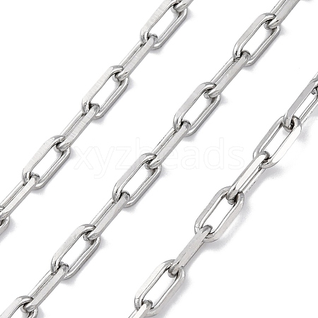 304 Stainless Steel Paperclip Chains CHS-M009-06P-04-1