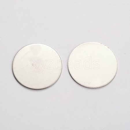 201 Stainless Steel Stamping Blank Tag Cabochons STAS-E147-90P-B-1