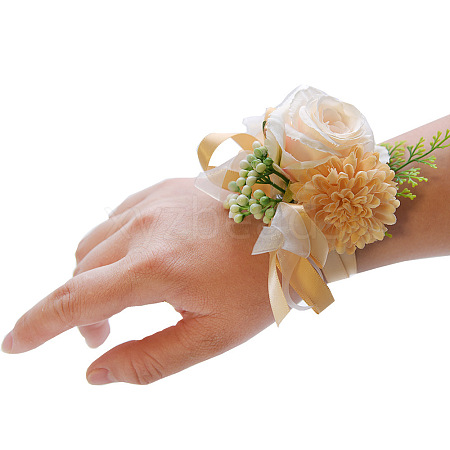 Cloth Flower of Life Wrist Corsage HULI-PW0002-002E-1