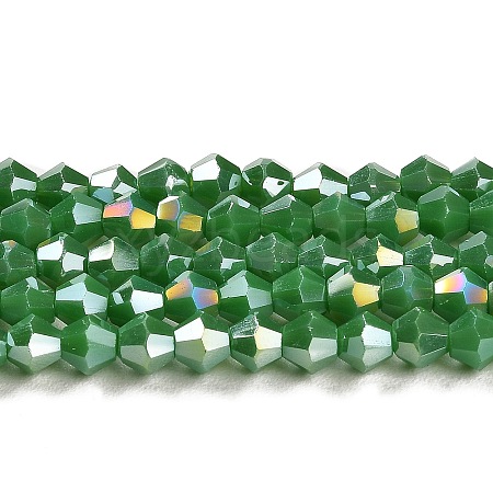 Opaque Solid Color Electroplate Glass Beads Strands X1-GLAA-F029-P4mm-A08-1