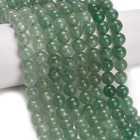 Natural Green Strawberry Quartz Beads Strands G-C293-A02-8mm-1