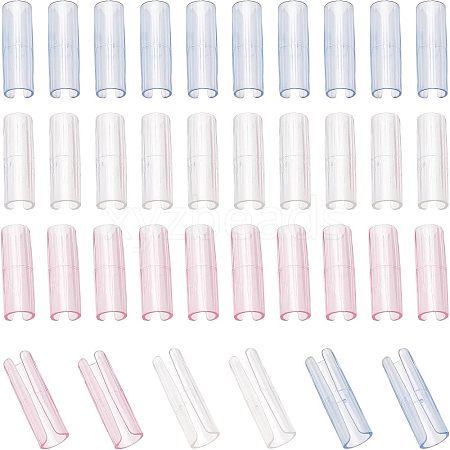 CHGCRAFT 36Pcs 3 Colors Transparent ABS Plastic Bed Sheet Grippers KY-CA0001-36-1