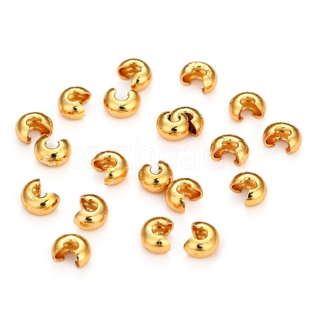 Brass Crimp Bead Covers X-KK-I681-13A-1