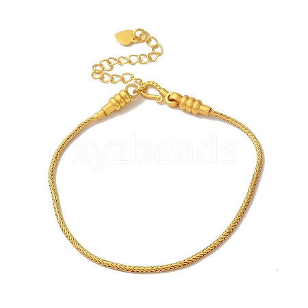 Rack Plating Brass Wheat Chain Bracelet Making KK-F873-11MG-1