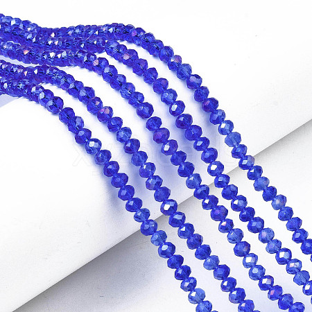 Electroplate Glass Beads Strands EGLA-A044-T3mm-B31-1