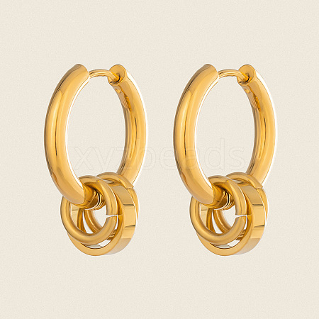 304 Stainless Steel Hoop Dangle Earrings for Women DP9089-1-1