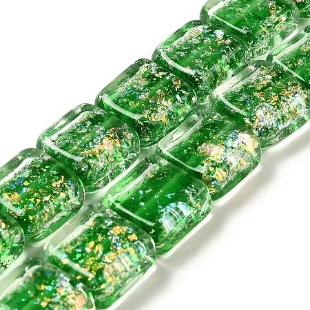 Handmade Dichroic Foil Glass Beads Strands DICH-U001-07E-1