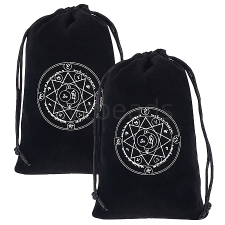 Velvet Tarot Card Storage Bags DIY-WH20003-11C-1