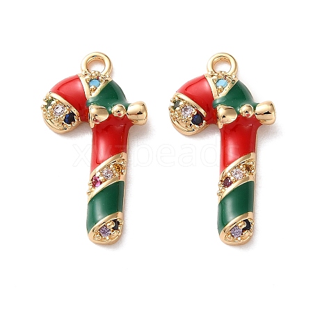 Brass Micro Pave Cubic Zirconia Pendants X1-KK-D420-01G-03-1