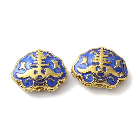 Rack Plating Brass Enamel Beads KK-P276-36G-1