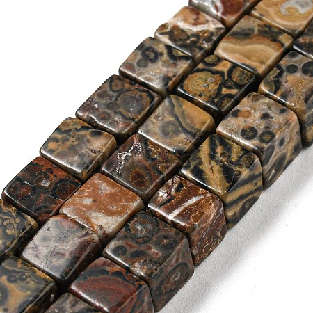 Natural Leopard Skin Jasper Beads Strands G-Q1008-B09-1