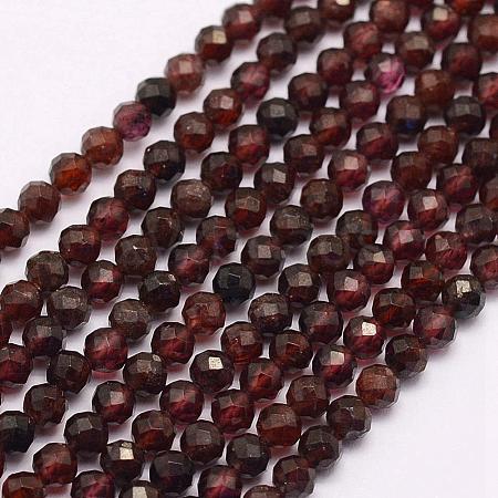 Natural Garnet Beads Strands G-F509-37-2mm-1