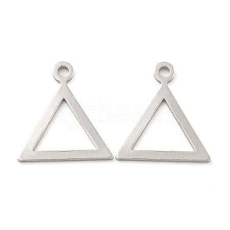 925 Sterling Silver Hollow Triangle Charms STER-B005-37P-1