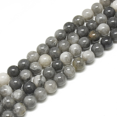 Natural Hawk's Eye Beads Strands G-S300-110-8mm-1