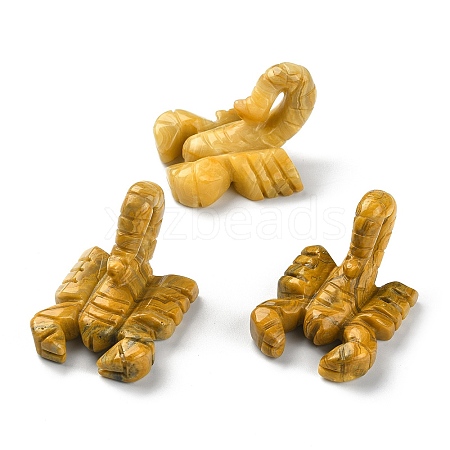 Natural Crazy Agate Carved Healing Scorpion Figurines DJEW-M008-01F-1