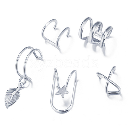 5 Pcs Alloy Cuff Earring Kits for Women WGFA45F-07-1