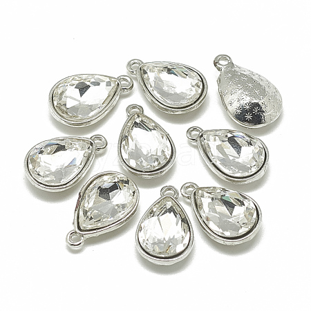 Alloy Glass Pendants PALLOY-T028-10x14mm-01-1