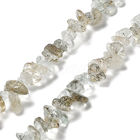 Natural Rutilated Quartz Beads Strands G-M205-86-1