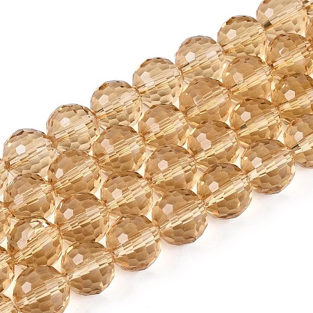 Transparent Glass Bead Strands GLAA-R095-8mm-33-1