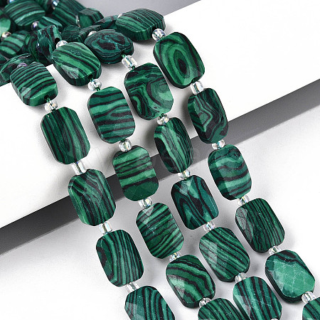 Synthetic Malachite Beads Strands G-T139-85-1