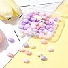 70Pcs Rubberized Style Acrylic Beads MACR-FS0001-71C-8