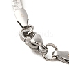 202 Stainless Steel Flat Snake Chain Bracelets for Women STAS-A100-19P-3