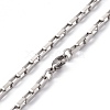 201 Stainless Steel Box Chain Necklace for Men Women NJEW-P268-A42-1X5-3