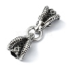 Tibetan Style 304 Stainless Steel Spring Gate Rings FIND-Z046-03AS-02-2