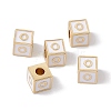 Rack Plating Brass Enamel Beads KK-B060-04G-04O-3