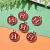 Platinum Plated Alloy Enamel Charms X-ENAM-S118-03H-P-5
