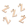 Ion Plating(IP) 304 Stainless Steel Alphabet Charms STAS-H122-Z-RG-2