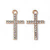 Alloy Crystal Rhinestone Pendants PALLOY-F288-03KCG-2