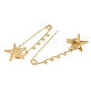 Starfish 304 Stainless Steel Safety Pins Brooch Findings SA-CBA098D-16B-G04-2