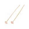 Brass Micro Pave Cubic Zirconia Stud Earring Findings CU-CBA4618-01G-02-1